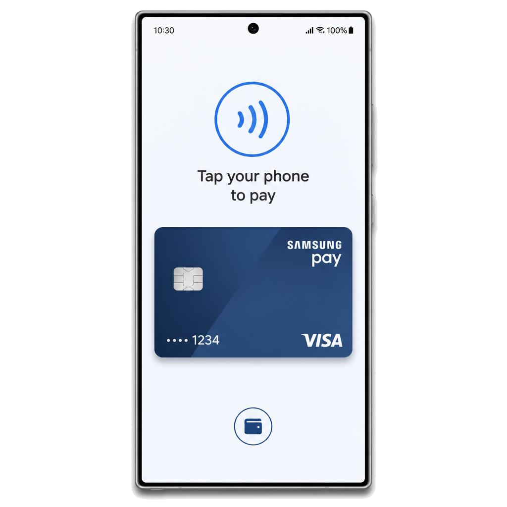 Betale i butikk med telefonen (Samsung)