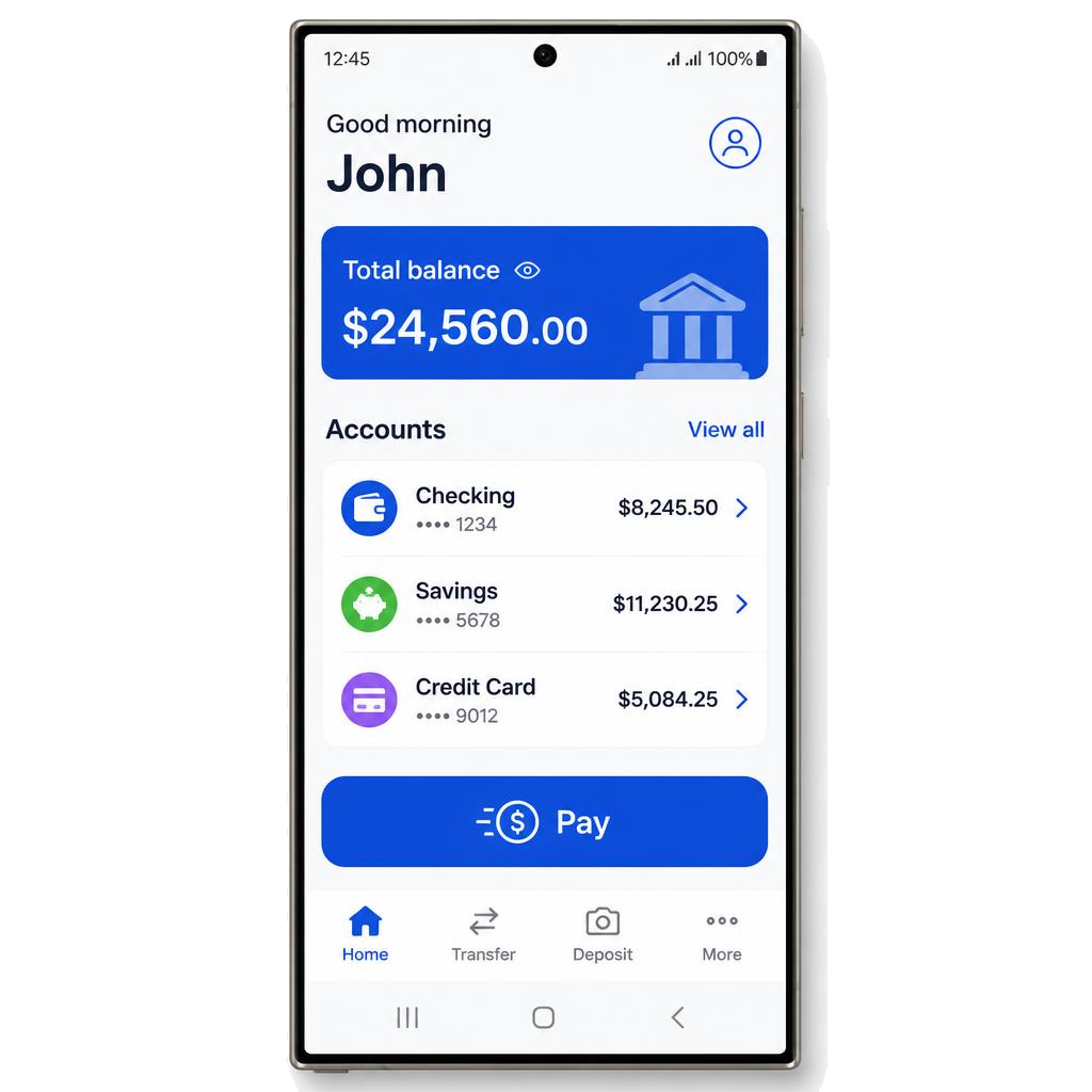 Nettbank på telefonen (Samsung)