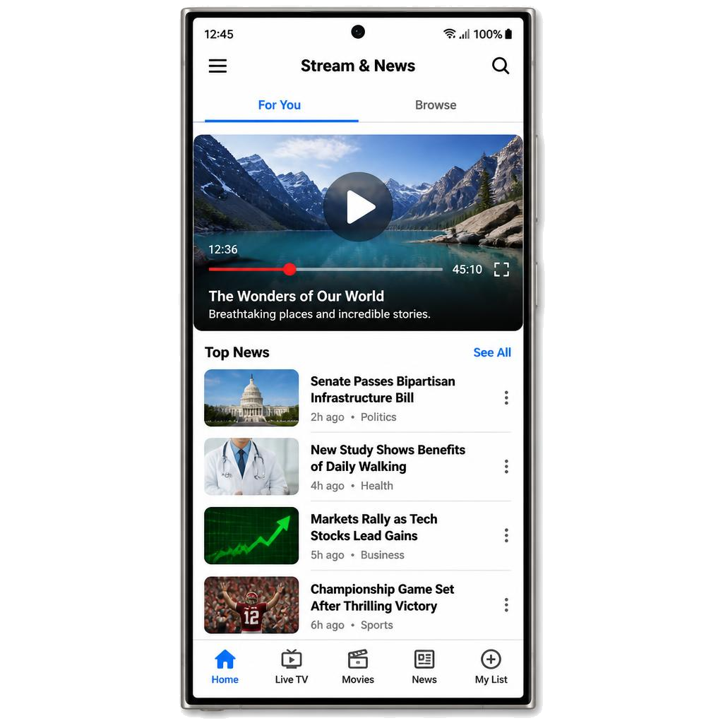 TV, film og nyheter (Samsung)